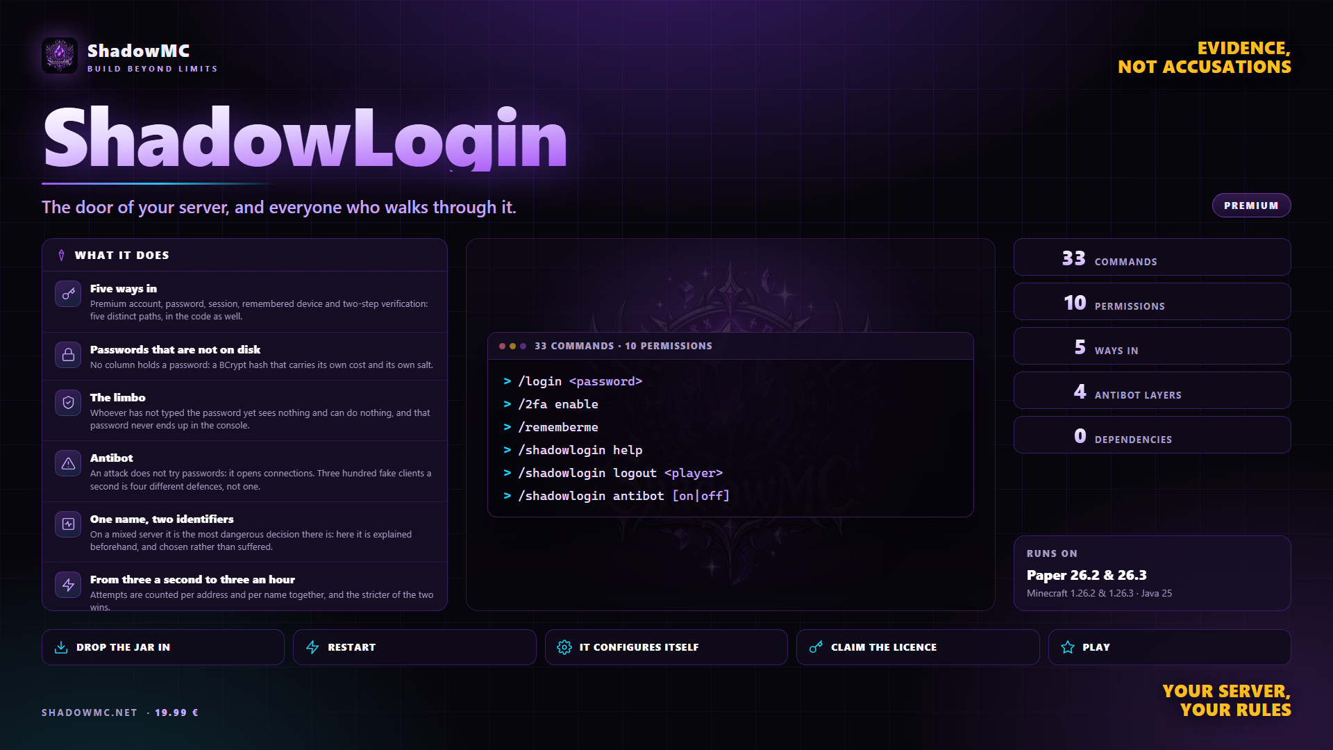 ShadowLogin — The door of your server, and everyone who walks through it.